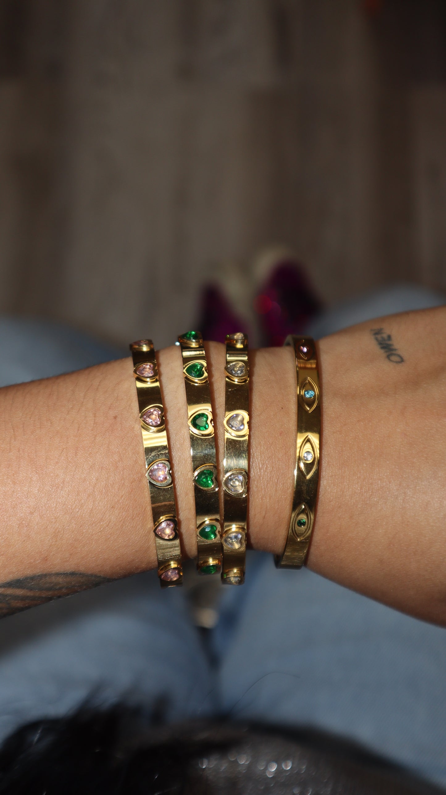 Bangle Corazoncito Rosa