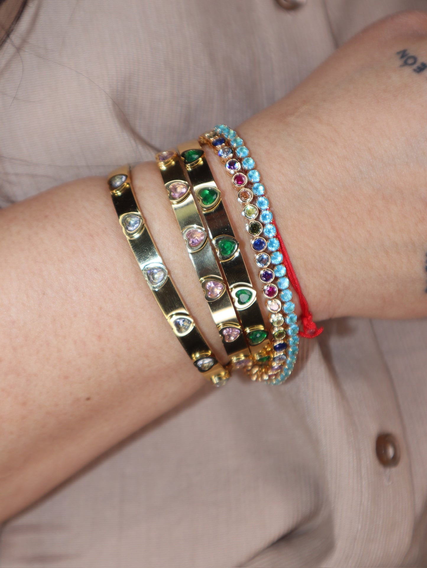 Bangle Corazoncito Verde