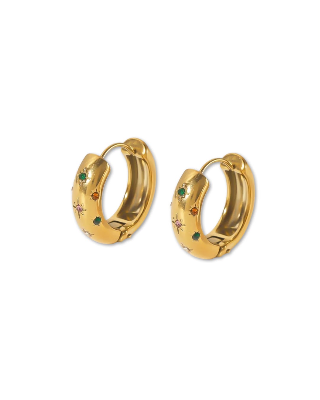 Rainbow Hoop Earrings
