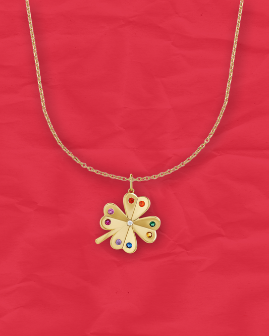 RAINBOW LUCKY CLOVER CHARM