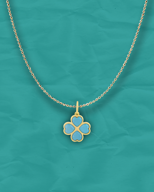 BLUE CLOVER CHARM