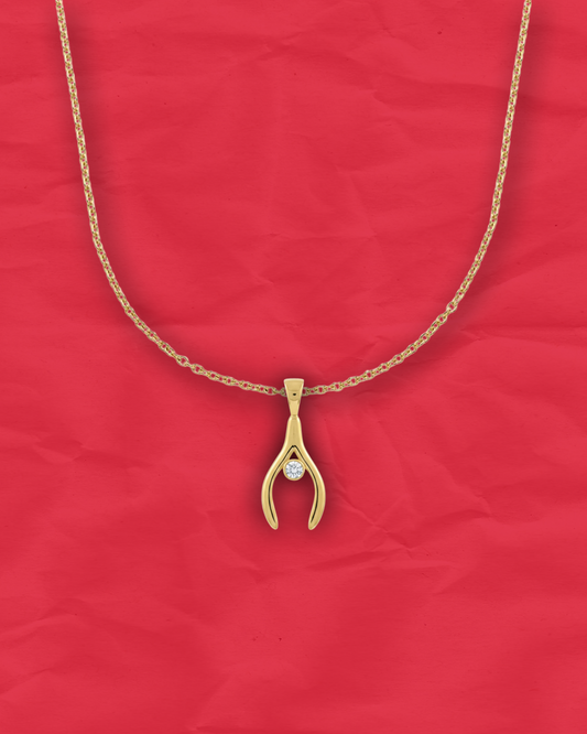 GOLDEN WISHBONE CHARM