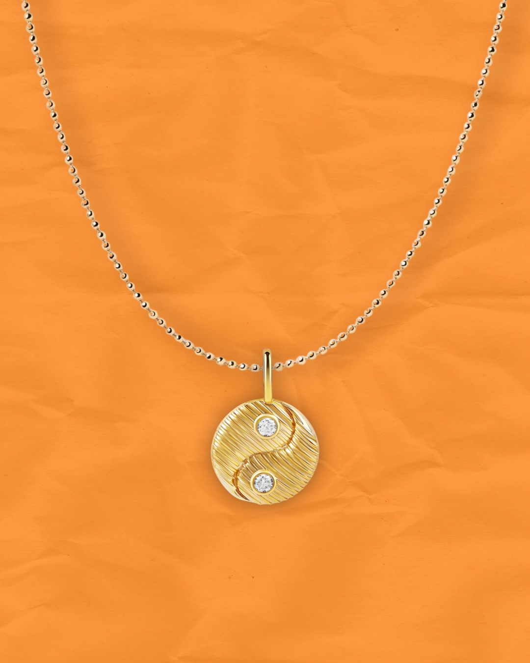 FLUTED YIN YANG CHARM