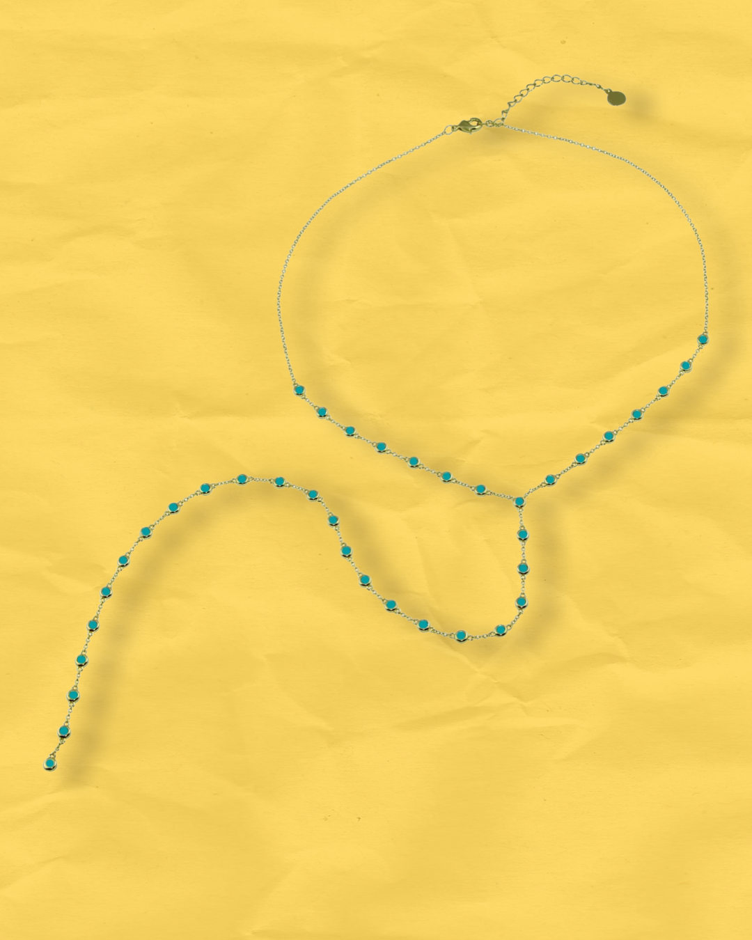 TURQUOISE BEZEL LARIAT