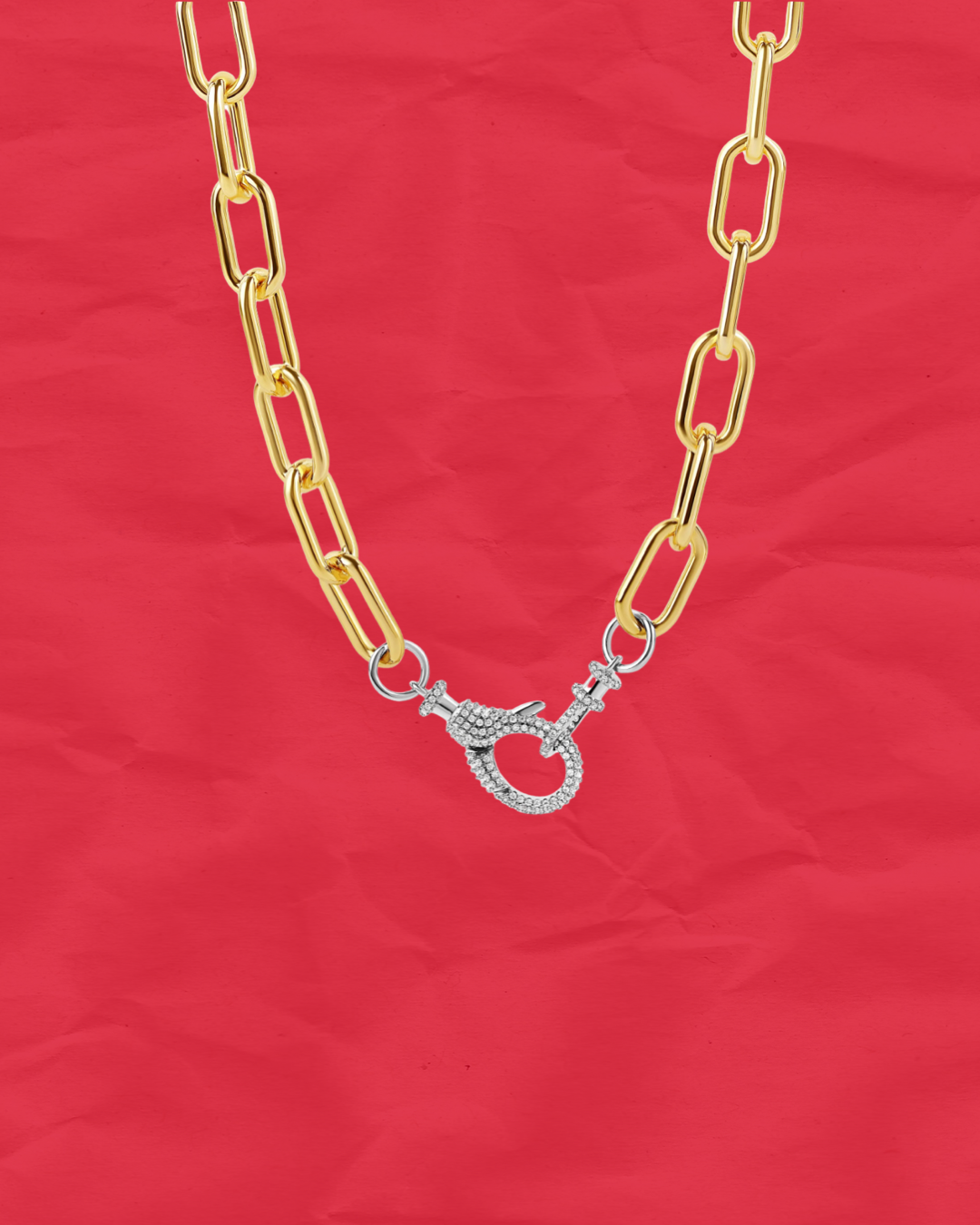 Lobster Clasp Paperclip Necklace