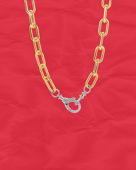 Lobster Clasp Paperclip Necklace