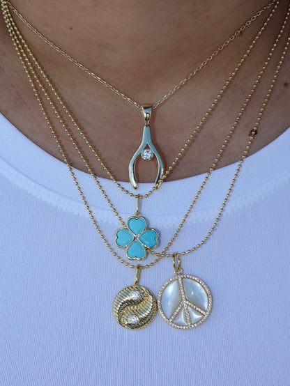 BLUE CLOVER CHARM