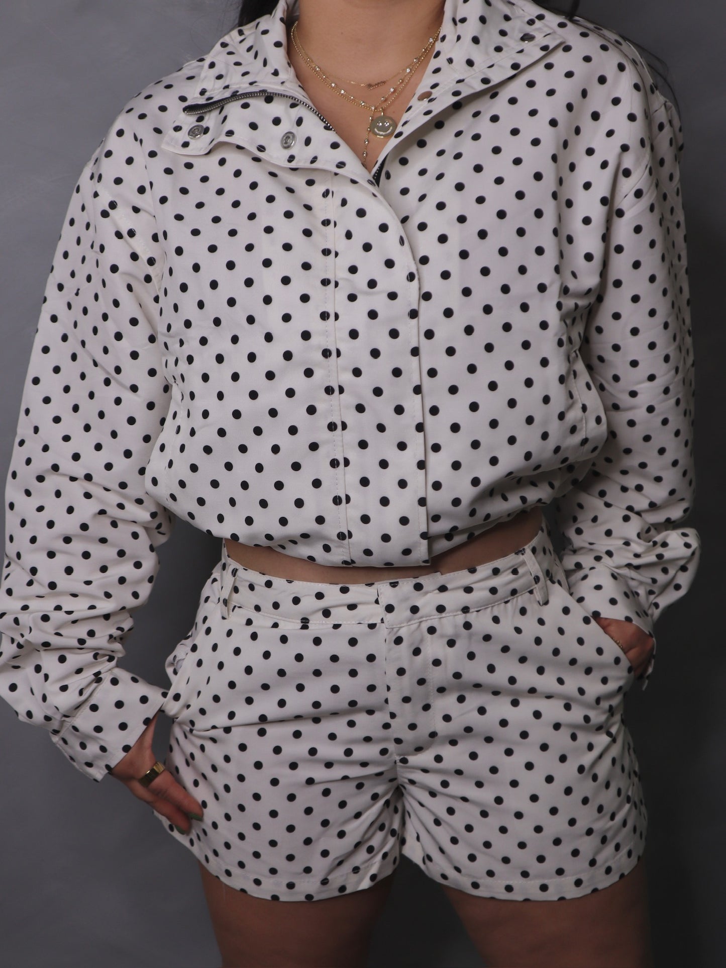 Polka Dot Bomber Set