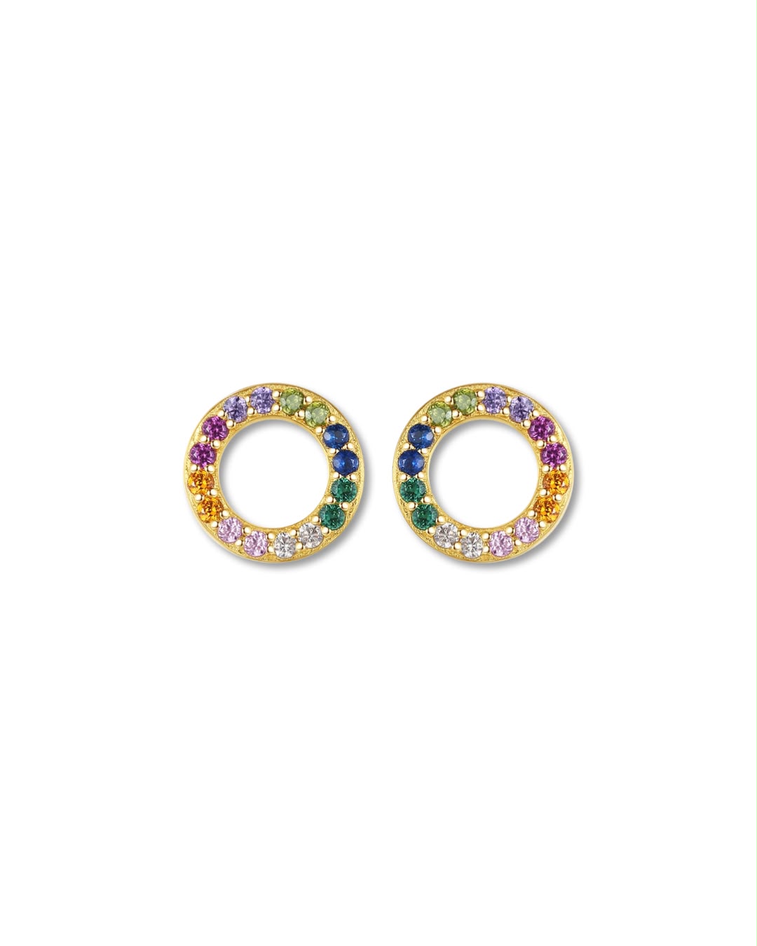 Circle Rainbow Earrings