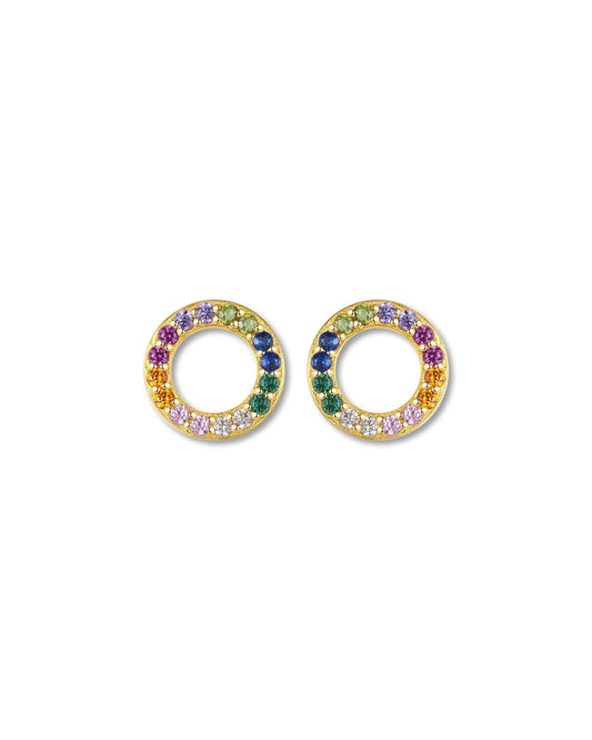 Circle Rainbow Earrings