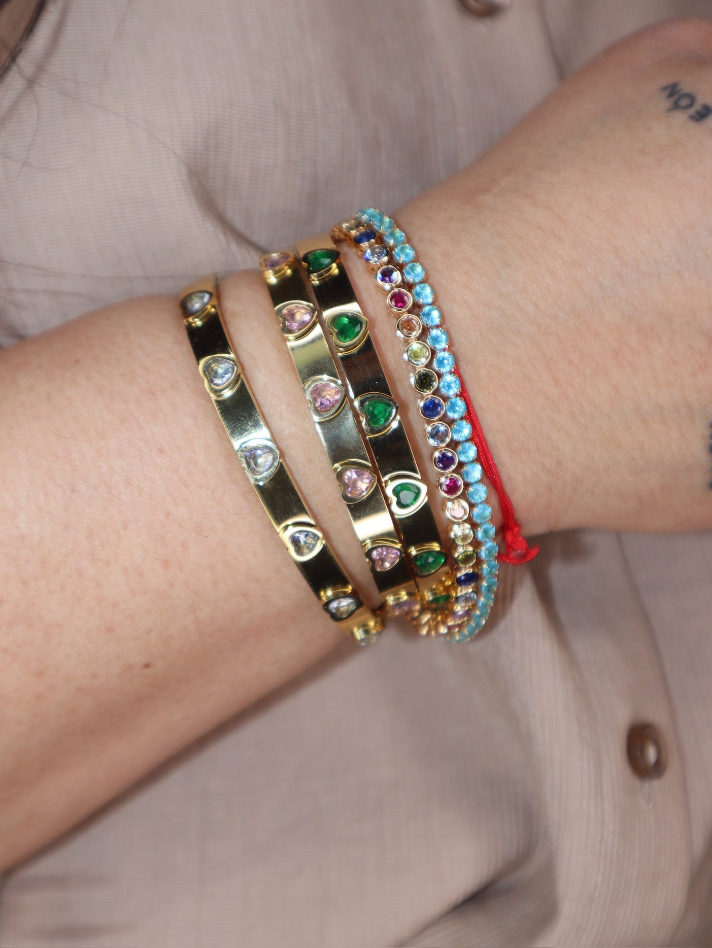 Bangle Corazoncito Verde