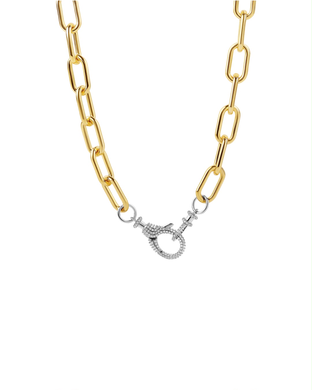 Lobster Clasp Paperclip Necklace