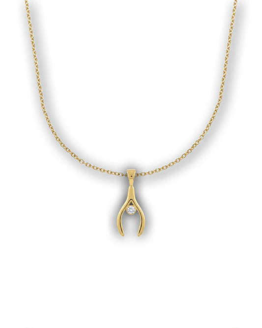 GOLDEN WISHBONE CHARM