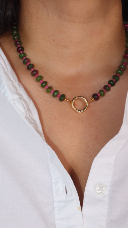 Strawberry Matcha Necklace