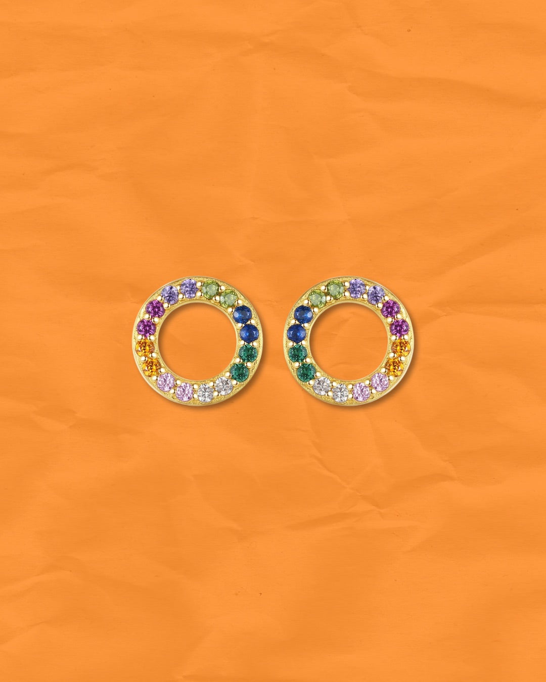 Circle Rainbow Earrings