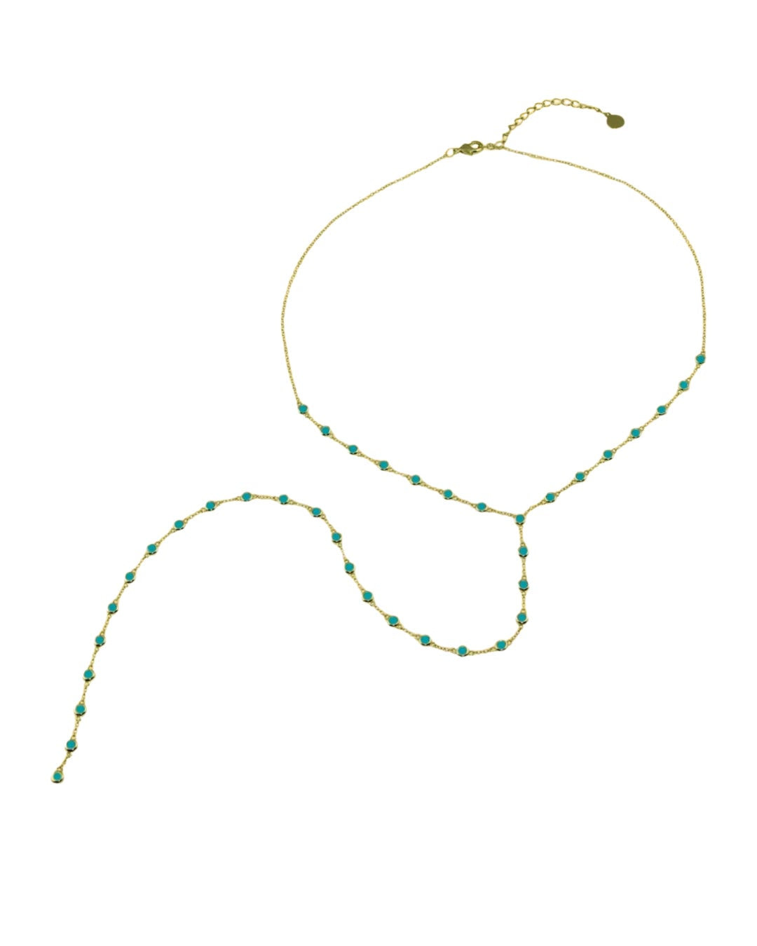 TURQUOISE BEZEL LARIAT
