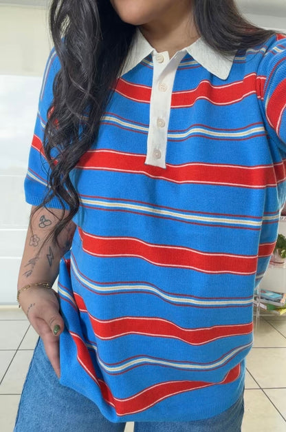 Striped Polo Oversized