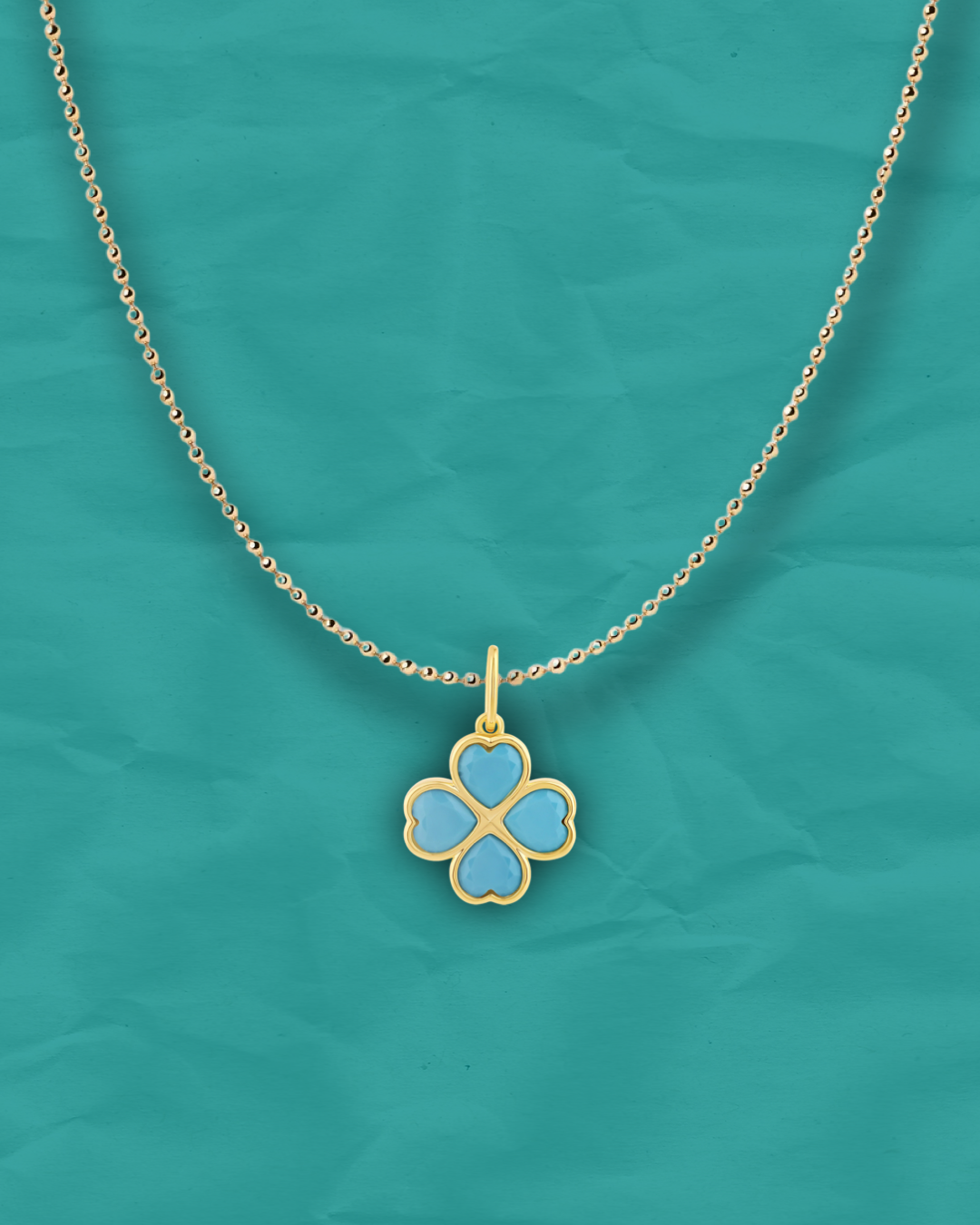 BLUE CLOVER CHARM