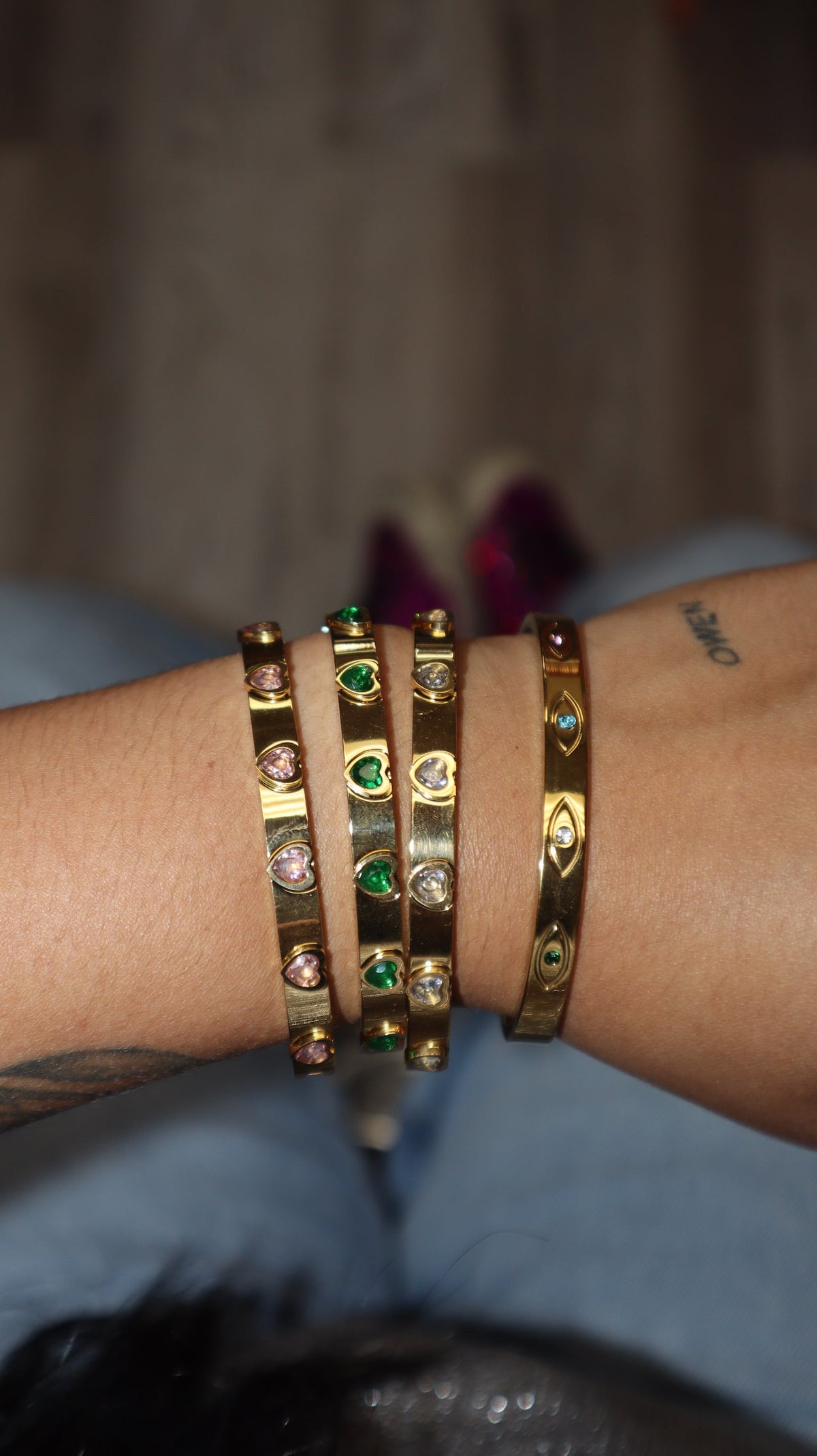 Bangle Corazoncito Rosa