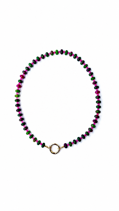 Strawberry Matcha Necklace