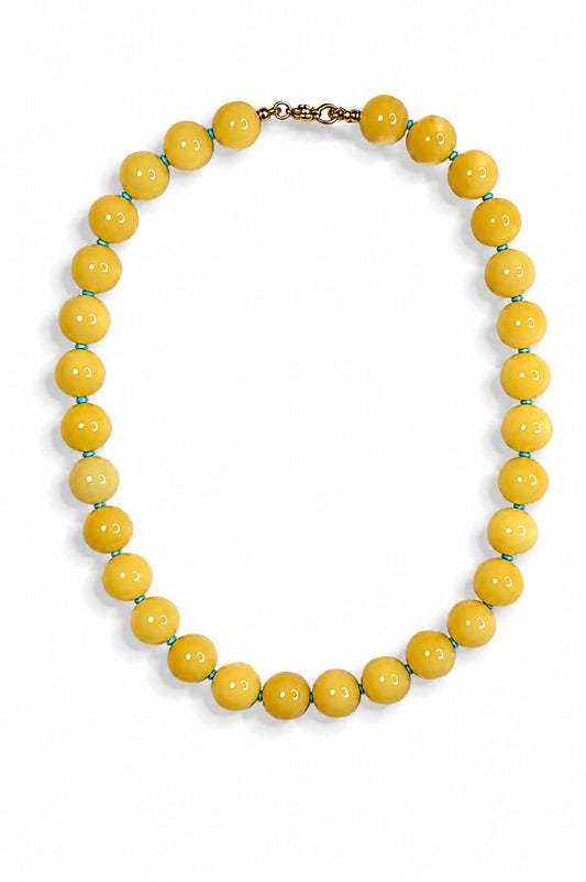 Golden Turquoise Jade Necklace